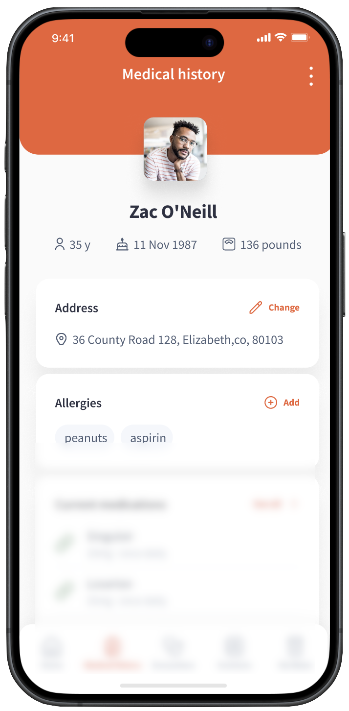GRx Mobile App Interface